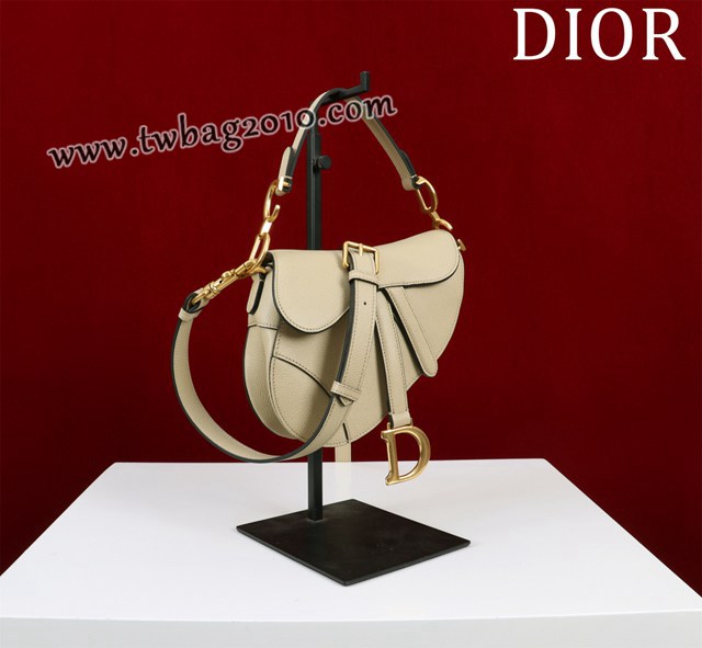 Dior专柜新款迪奥高仿原单长肩带大小号牛皮马鞍包手拎斜挎包 djfk1816